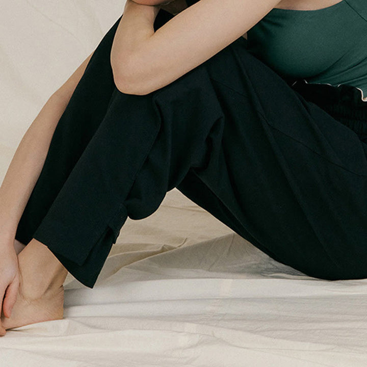 Buddha Stones Casual Buckle Loose Women's Spandex Pants With Pockets - image 13