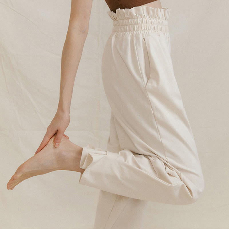 Buddha Stones Casual Buckle Loose Women's Spandex Pants With Pockets - image 19