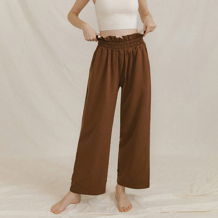 Buddha Stones Casual Buckle Loose Women's Spandex Pants With Pockets - image 4