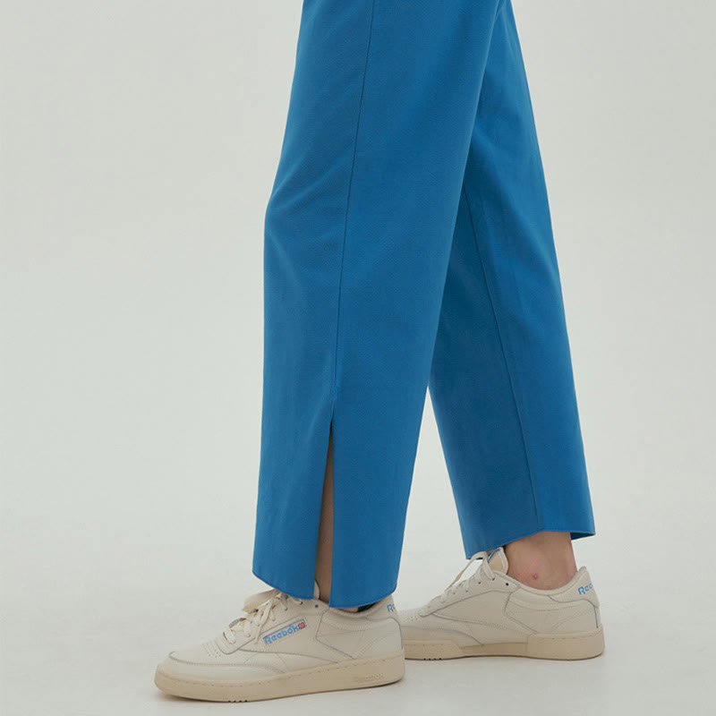 Buddha Stones Casual Loose Tie-down Hem Plain High Waist Women's Leica Pants With Pockets - image 50