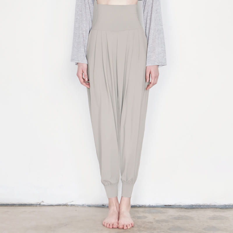 Buddha Stones Casual Plain High Waist Quick Drying Women's Leica Pants With Pockets - LightGrey - US4，UK/AU8，EU36 (L) - image 37