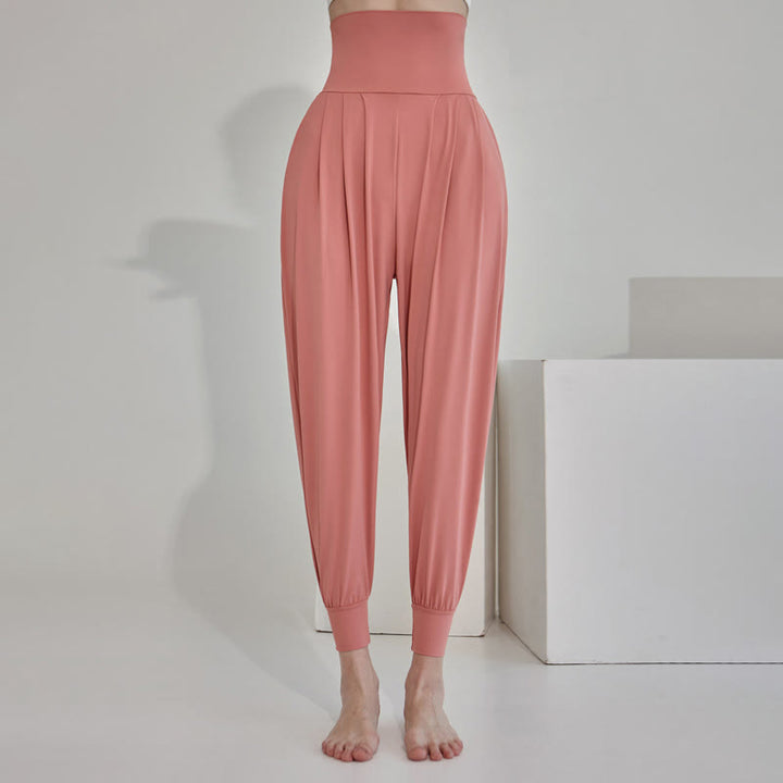 Buddha Stones Casual Plain High Waist Quick Drying Women's Leica Pants With Pockets - LightCoral - US4，UK/AU8，EU36 (L) - image 21