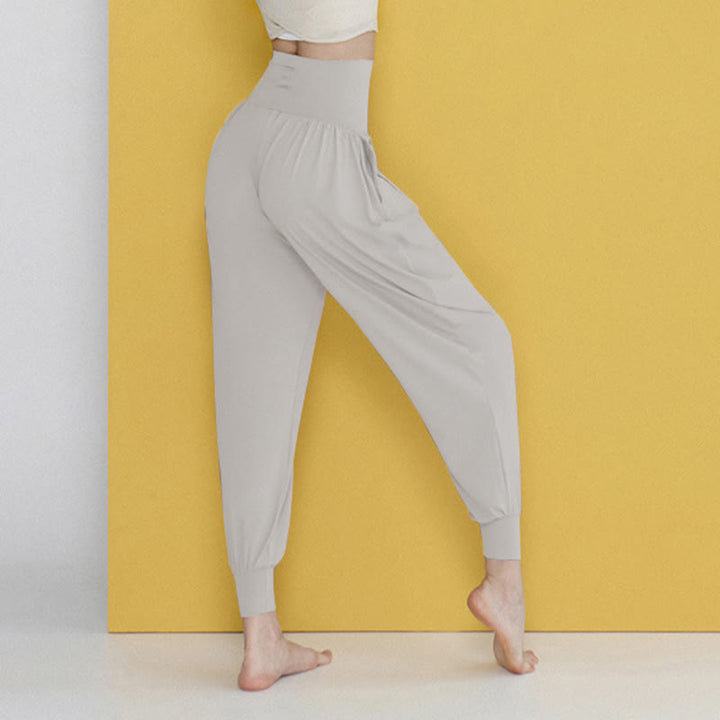 Buddha Stones Casual Plain High Waist Quick Drying Women's Leica Pants With Pockets - image 40