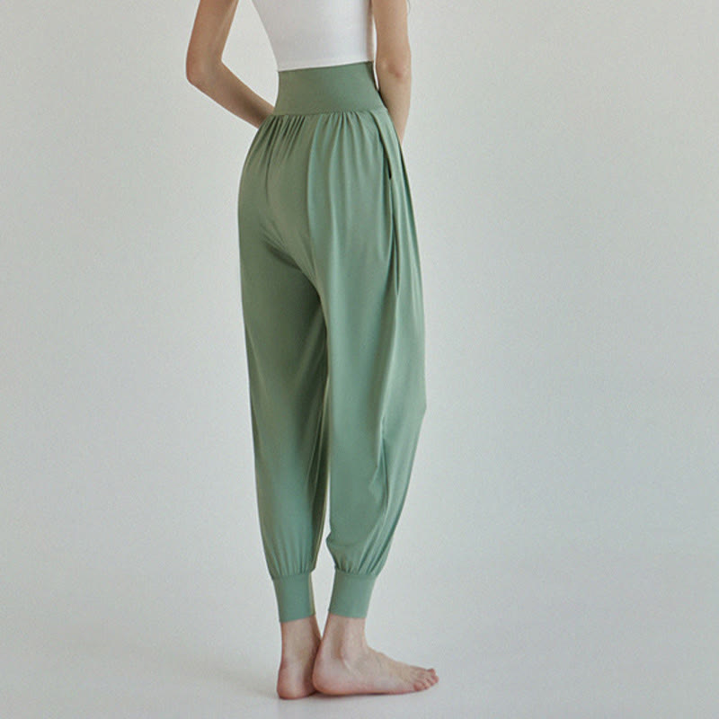 Buddha Stones Casual Plain High Waist Quick Drying Women's Leica Pants With Pockets - image 31