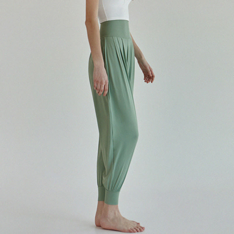 Buddha Stones Casual Plain High Waist Quick Drying Women's Leica Pants With Pockets - image 34