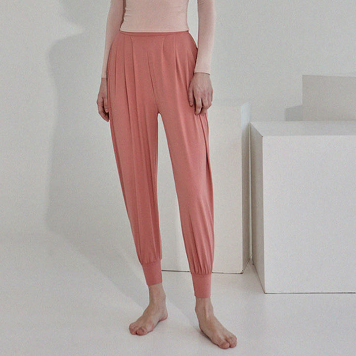 Buddha Stones Casual Plain High Waist Quick Drying Women's Leica Pants With Pockets - image 23