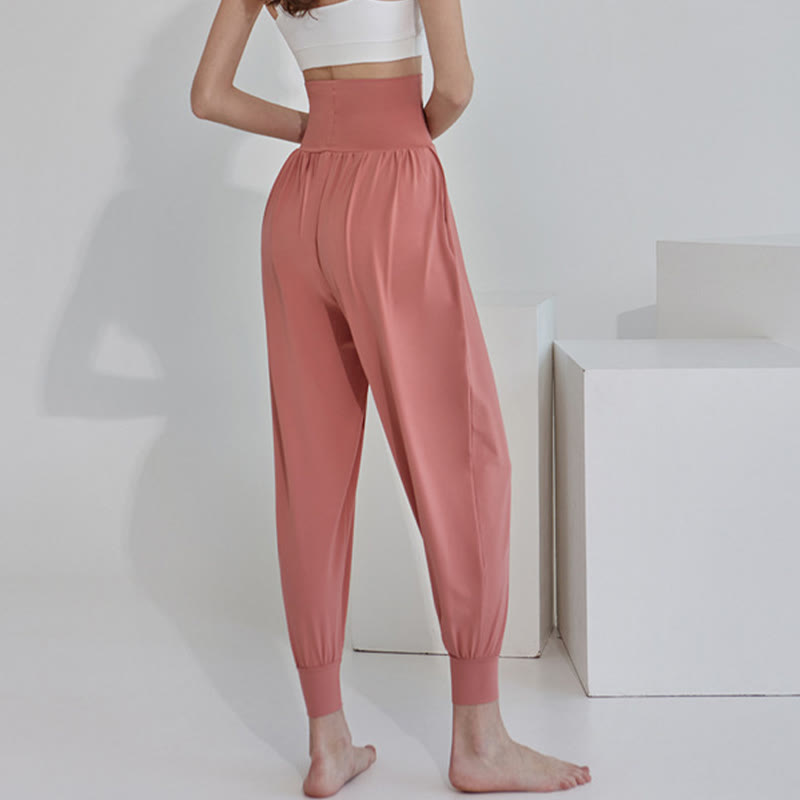 Buddha Stones Casual Plain High Waist Quick Drying Women's Leica Pants With Pockets - image 25