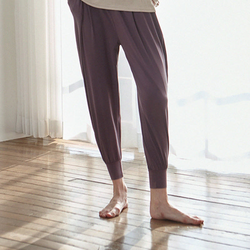 Buddha Stones Casual Plain High Waist Quick Drying Women's Leica Pants With Pockets - image 18