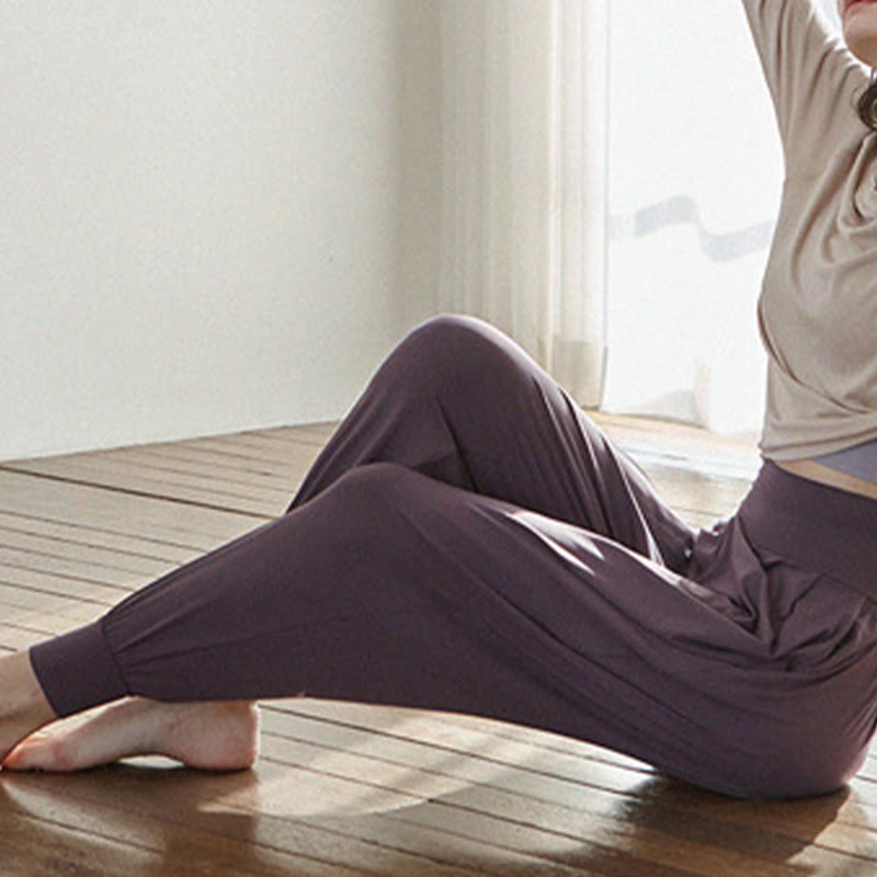 Buddha Stones Casual Plain High Waist Quick Drying Women's Leica Pants With Pockets - image 19