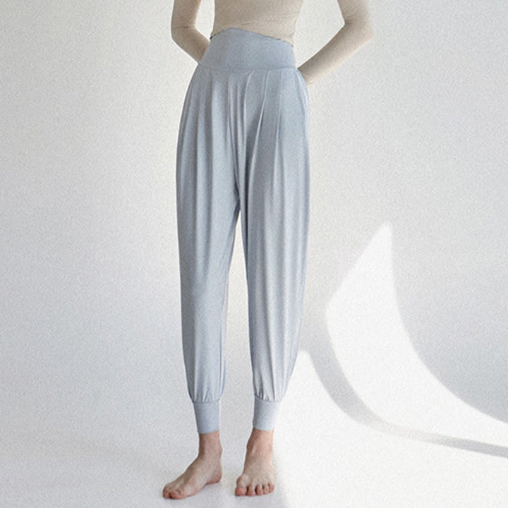Buddha Stones Casual Plain High Waist Quick Drying Women's Leica Pants With Pockets - image 10