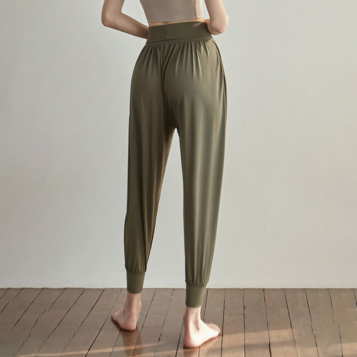 Buddha Stones Casual Plain High Waist Quick Drying Women's Leica Pants With Pockets - image 7