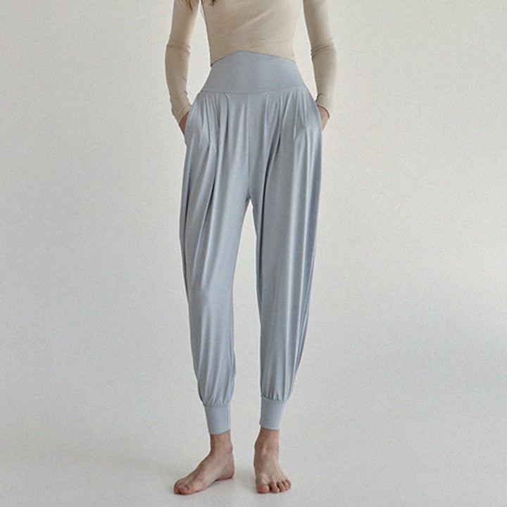 Buddha Stones Casual Plain High Waist Quick Drying Women's Leica Pants With Pockets - image 14