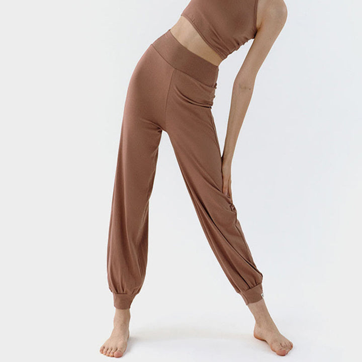 Buddha Stones Casual Plain High Waist Quick Drying Women's Leica Pants - image 6