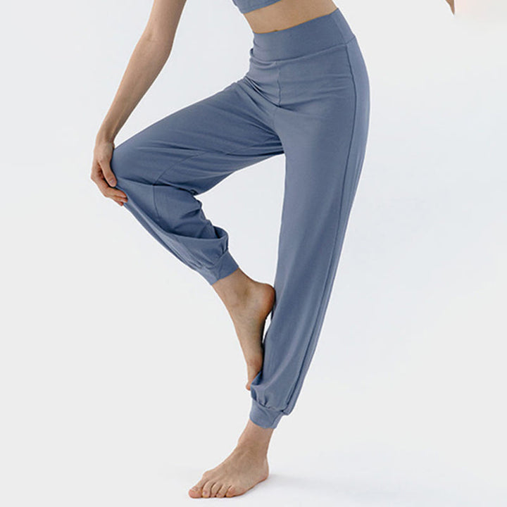 Buddha Stones Casual Plain High Waist Quick Drying Women's Leica Pants - image 15