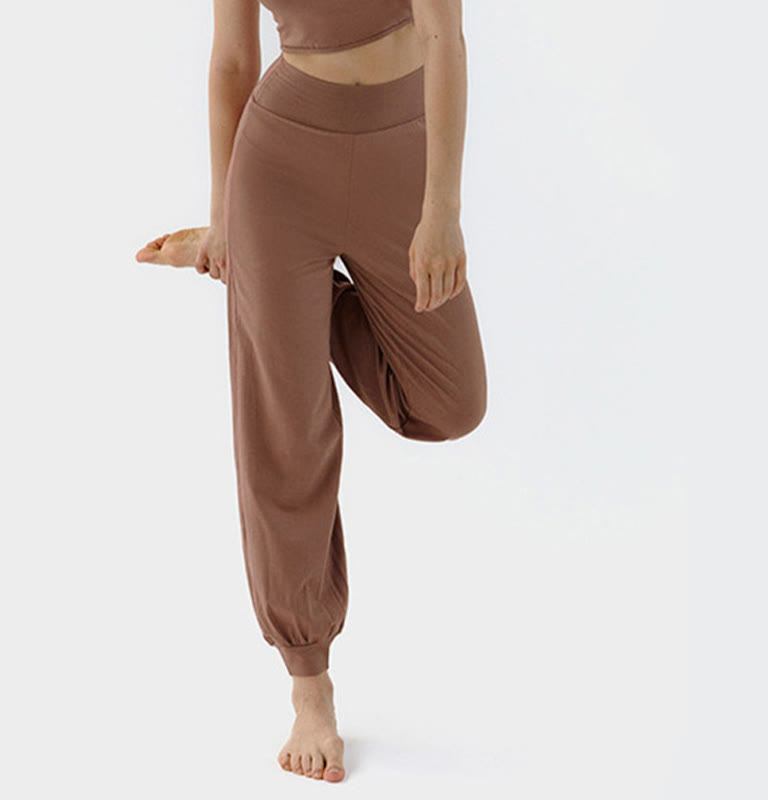 Buddha Stones Casual Plain High Waist Quick Drying Women's Leica Pants - image 5