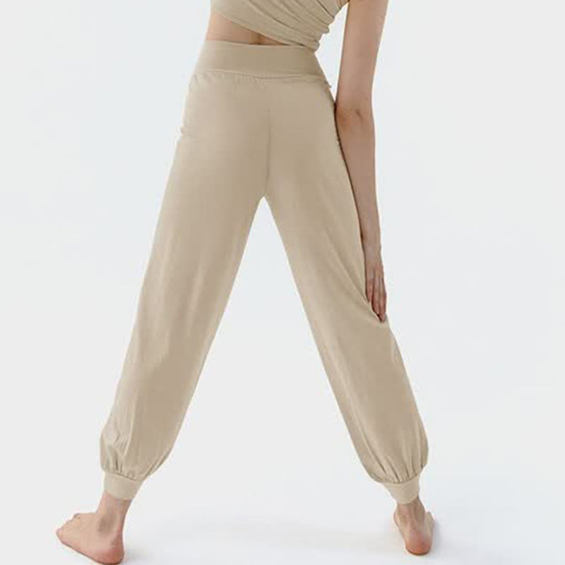 Buddha Stones Casual Plain High Waist Quick Drying Women's Leica Pants - image 8