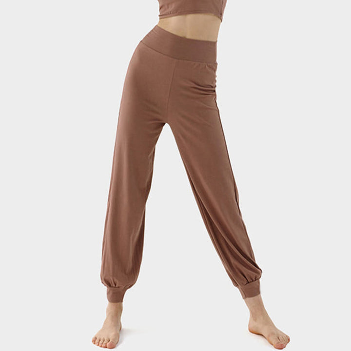Buddha Stones Casual Plain High Waist Quick Drying Women's Leica Pants - image 3