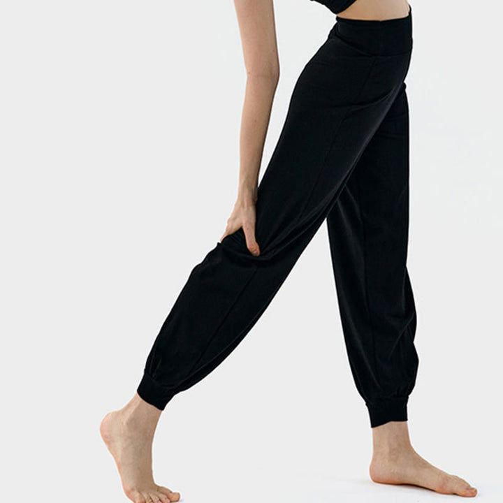 Buddha Stones Casual Plain High Waist Quick Drying Women's Leica Pants - image 19