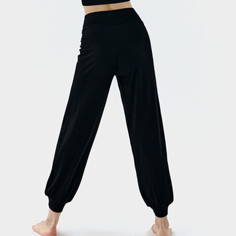 Buddha Stones Casual Plain High Waist Quick Drying Women's Leica Pants - image 18