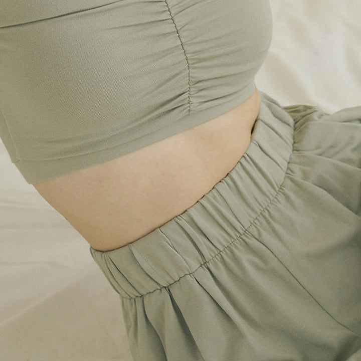 Buddha Stones Casual Plain Breathable Loose Women's Leica Harem Pants With Pockets - image 18