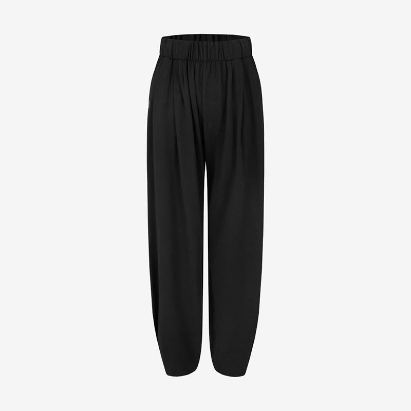 Buddha Stones Casual Plain Breathable Loose Women's Leica Harem Pants With Pockets - image 12