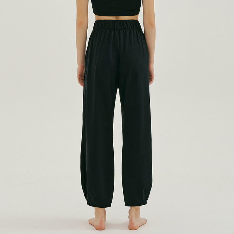 Buddha Stones Casual Plain Breathable Loose Women's Leica Harem Pants With Pockets - image 8