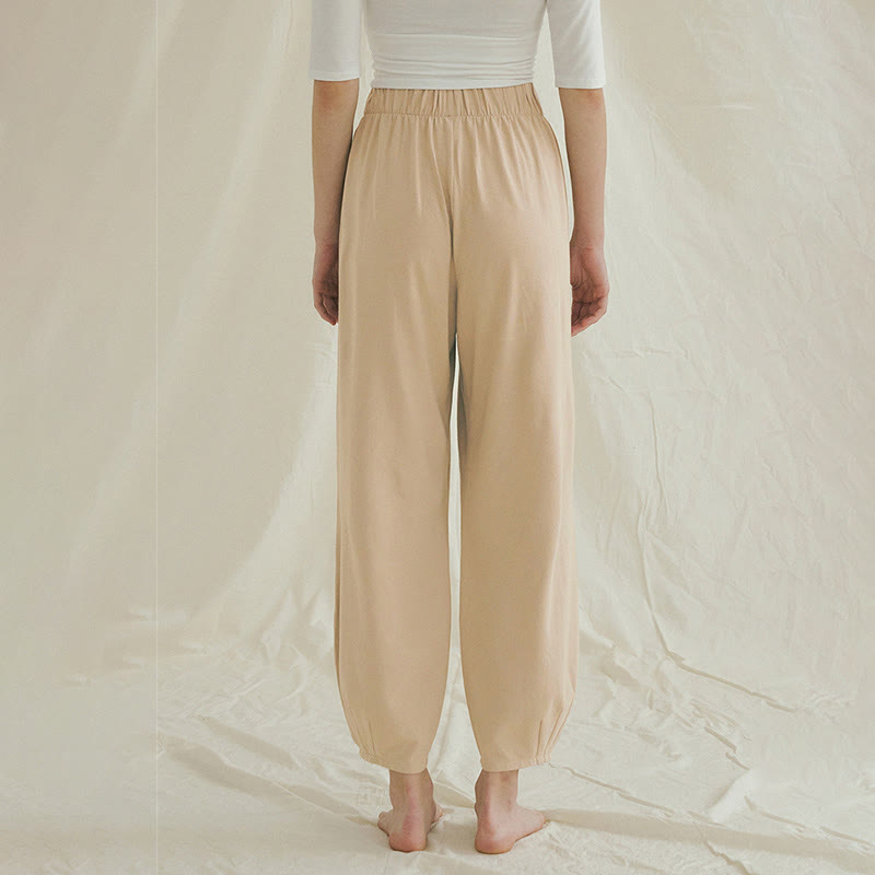 Buddha Stones Casual Plain Breathable Loose Women's Leica Harem Pants With Pockets - image 2
