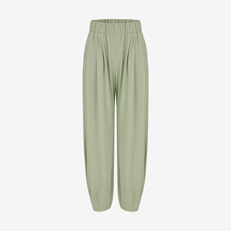 Buddha Stones Casual Plain Breathable Loose Women's Leica Harem Pants With Pockets - image 17