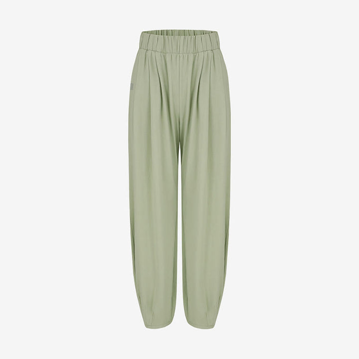 Buddha Stones Casual Plain Breathable Loose Women's Leica Harem Pants With Pockets - image 17