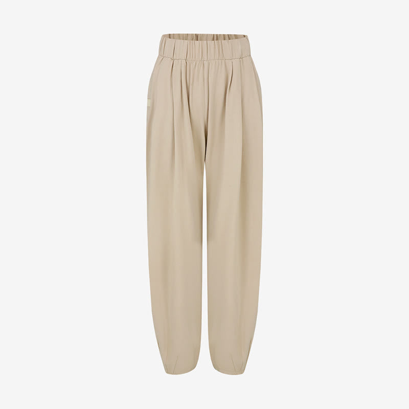 Buddha Stones Casual Plain Breathable Loose Women's Leica Harem Pants With Pockets - image 7