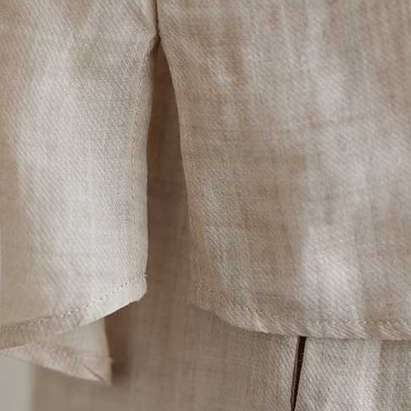 Buddha Stones 2Pcs Cotton Embroidery Flowers Shirt Top Pants Meditation Zen Tai Chi Clothing Women's Set - image 25