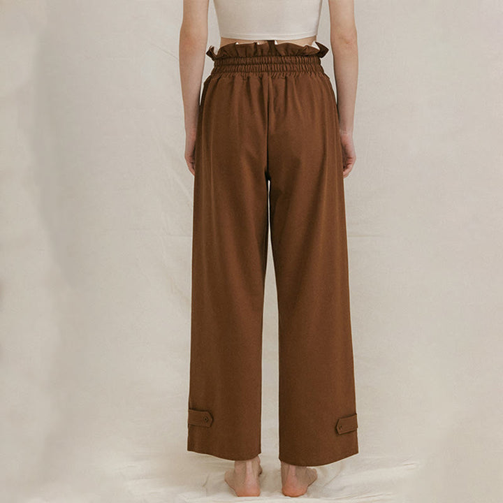 Buddha Stones Casual Buckle Loose Women's Spandex Pants With Pockets - image 2