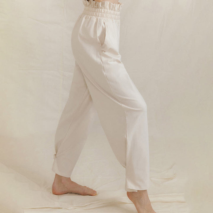 Buddha Stones Casual Buckle Loose Women's Spandex Pants With Pockets - image 21
