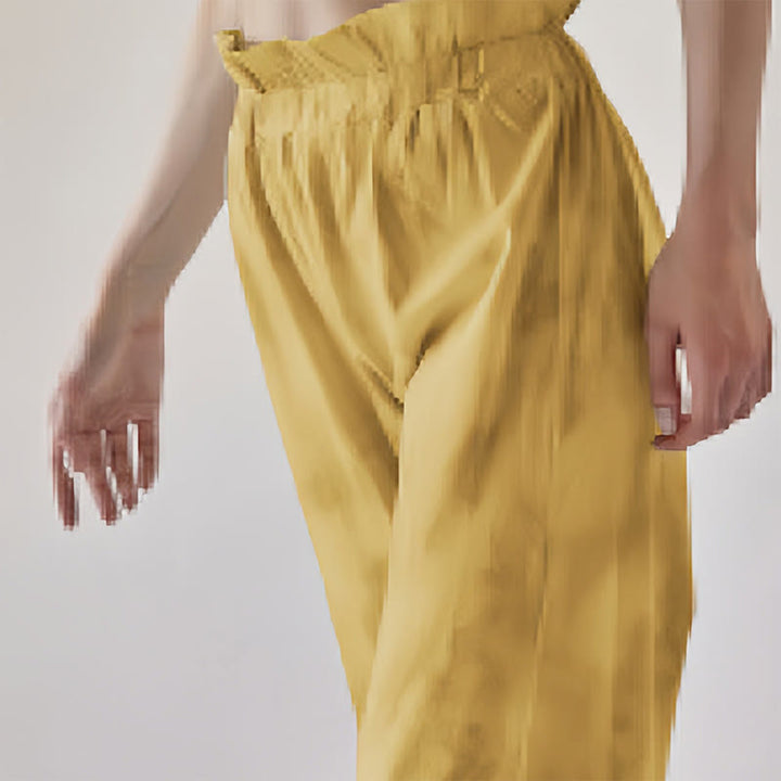 Buddha Stones Casual Trouser Leg Ties Ink Printing Women's Spandex Pants - Goldenrod - US6，UK/AU10，EU38 (XL) - image 10