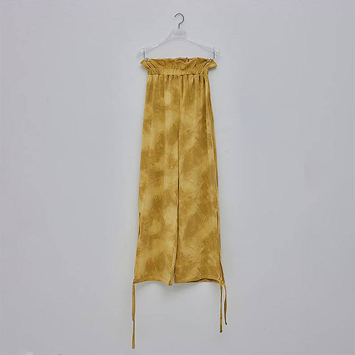 Buddha Stones Casual Trouser Leg Ties Ink Printing Women's Spandex Pants - image 12