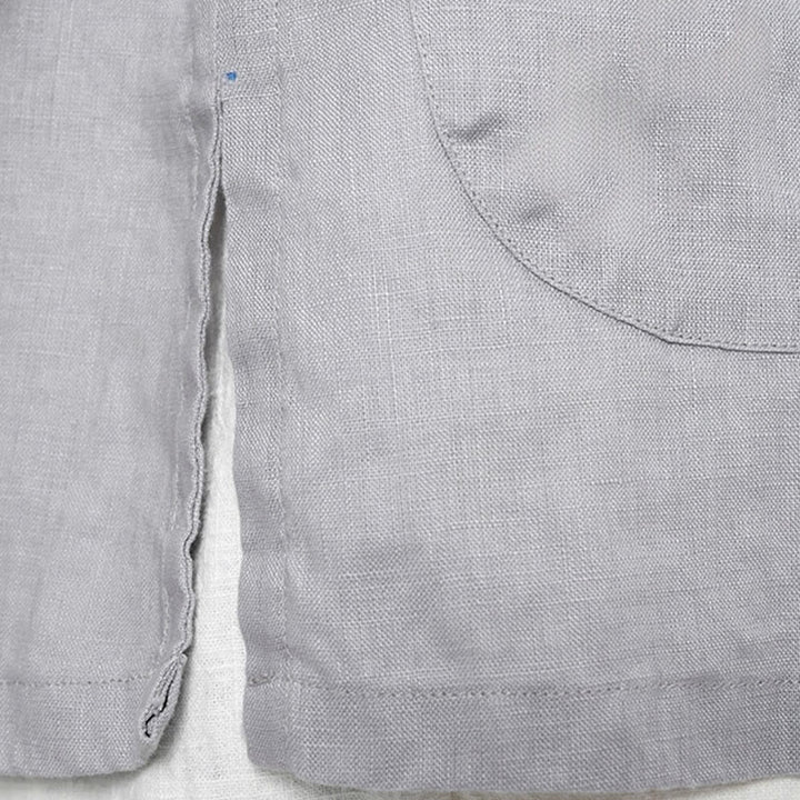 Buddha Stones Solid Color Frog-button Long Sleeve Linen Women's Shirts With Pockets - image 11