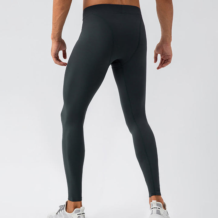 Buddha Stones Plain High Waist Elastic Breathable Sports Men's Leggings Pants - image 19