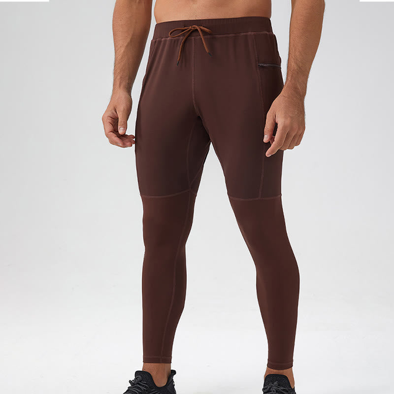 Buddha Stones High Waist Quick Dry Breathable Fitness Men's Leggings Pants With Zipper Pocket - image 2
