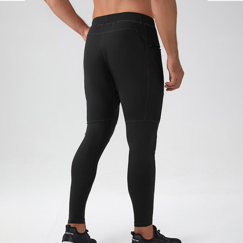 Buddha Stones High Waist Quick Dry Breathable Fitness Men's Leggings Pants With Zipper Pocket - image 23