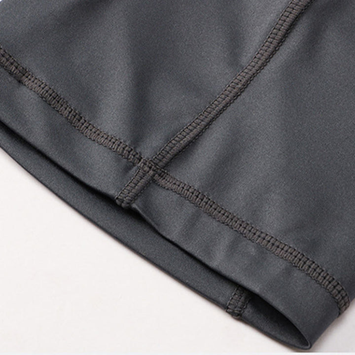 Buddha Stones Men's Tight Stretch High Elasticity Quick Dry Sports Shorts With Zipper Pockets - image 12