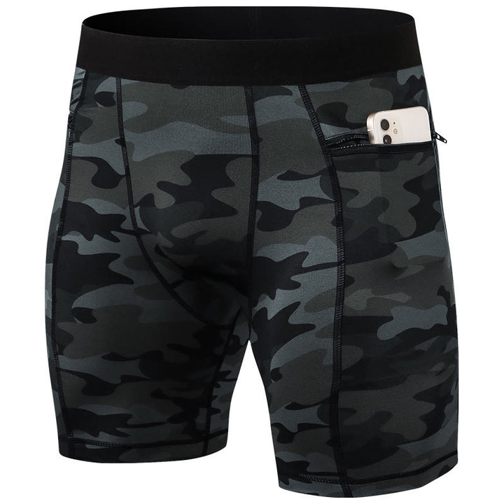 Buddha Stones Men's Tight Stretch High Elasticity Quick Dry Sports Shorts With Zipper Pockets - image 33