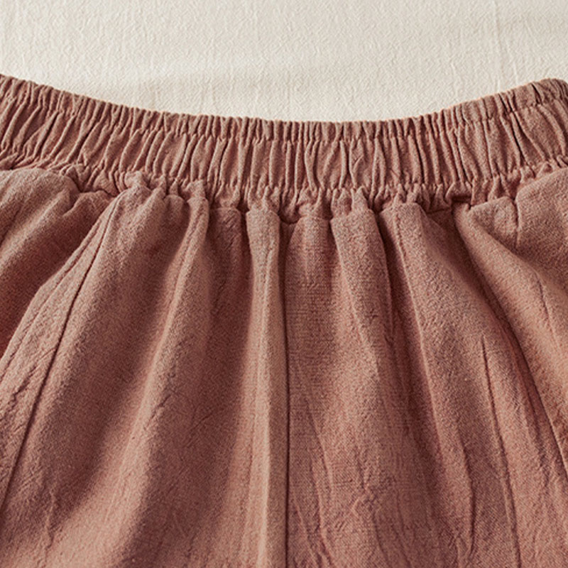 Buddha Stones Casual Loose Straight Leg 7-8 Length Cropped Pants Women's Harem Pants With Pockets - image 3