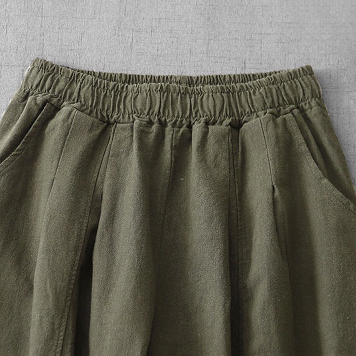 Buddha Stones Casual Plain 7-8 Length Women's Harem Pants With Pockets - image 28