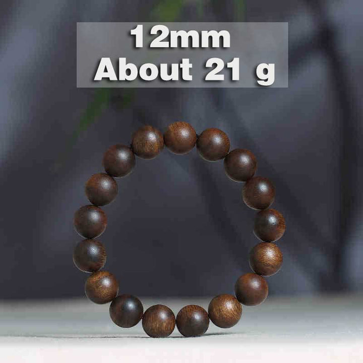 Buddha Stones Cambodia Qinan Agarwood Nine Points Sinking Water Balance Bracelet