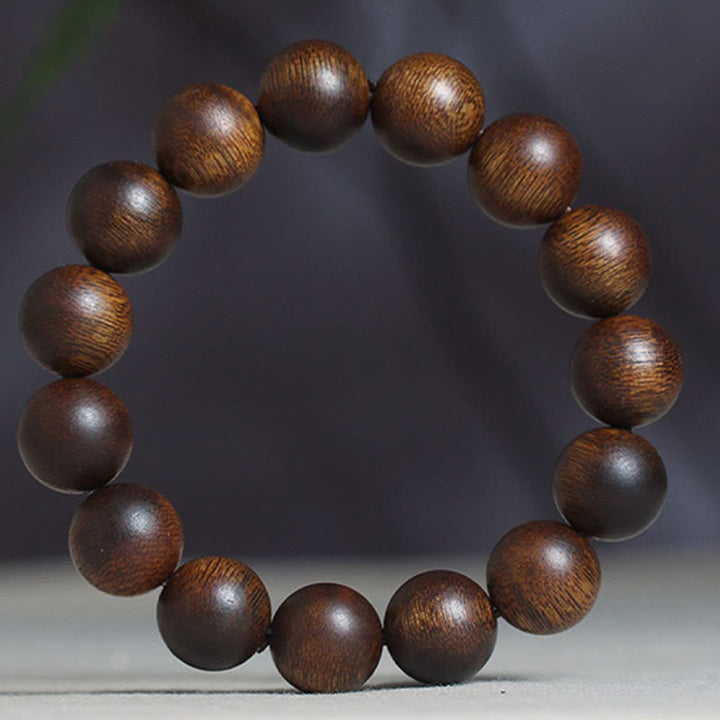 Buddha Stones Cambodia Qinan Agarwood Nine Points Sinking Water Balance Bracelet