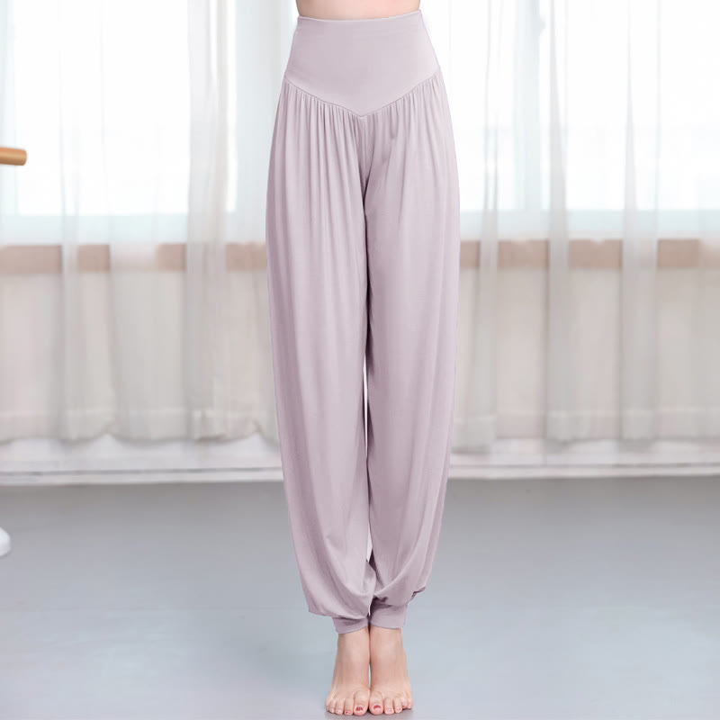 Buddha Stones Plain Color Loose Modal Yoga Dance Harem Pants