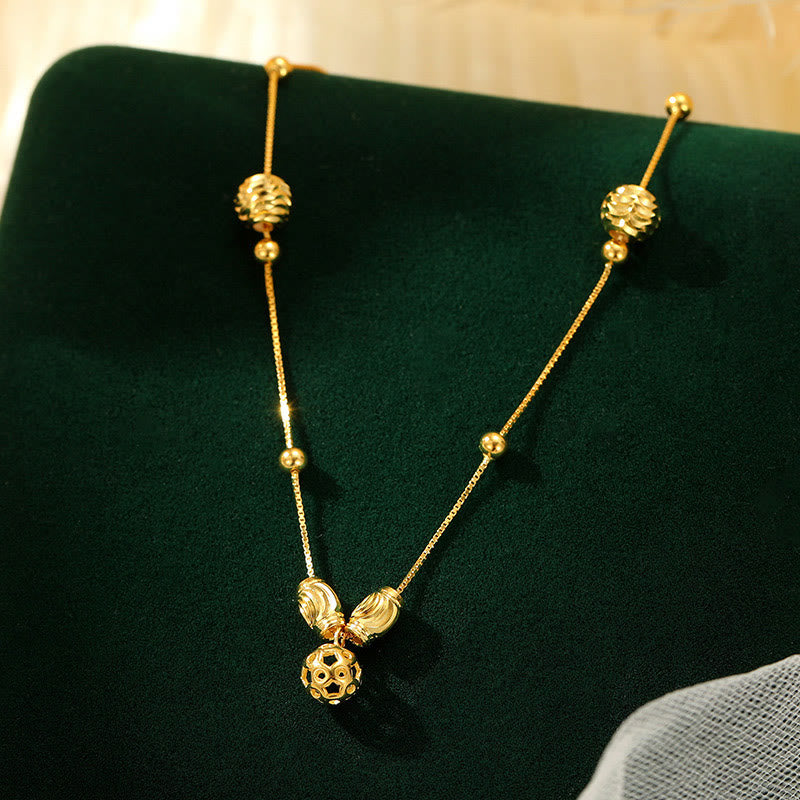 Buddha Stones 925 Sterling Silver Simple Bell Bead Blessing Anklet - image 8