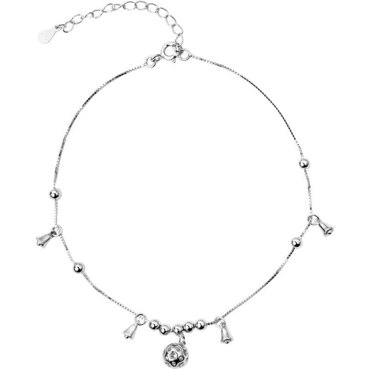 Buddha Stones 925 Sterling Silver Antiquity Bell Protection Anklet - image 10