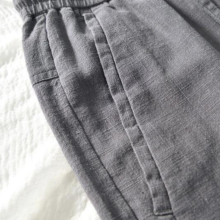 Buddha Stones Versatile Casual Drawstring 7-8 Length Cotton Linen Men's Pants With Pockets - image 12