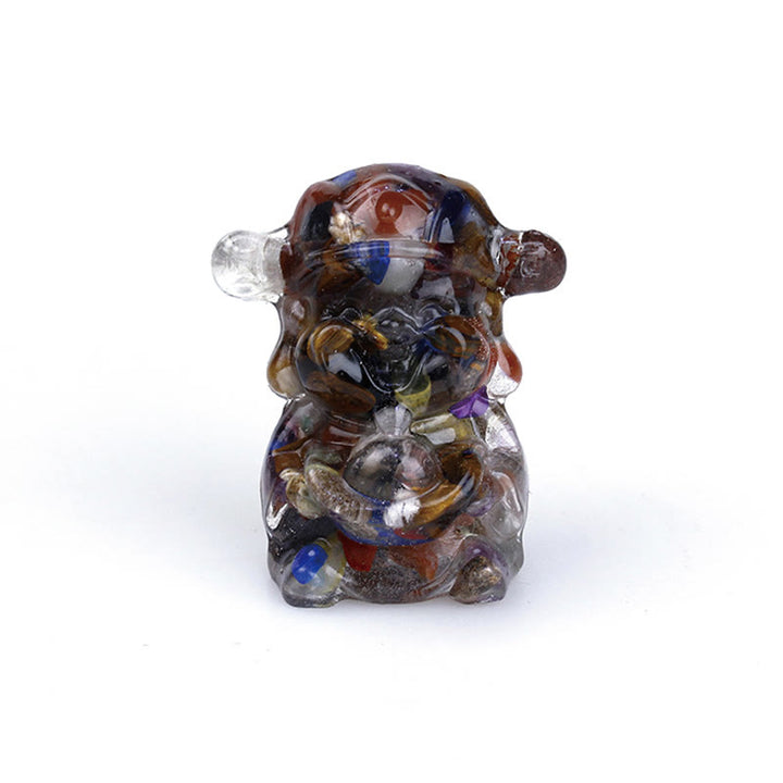 Buddha Stones God of Wealth Amethyst Crystal Resin Energy Fortune Home Decoration - Miscellaneous Stones 5.6*4.7*3.5cm - image 31